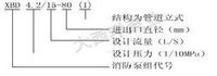 XBD消防泵型号解释