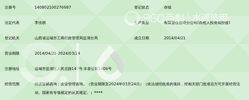 宜信普惠信息咨询(北京)有限公司运城分公司_