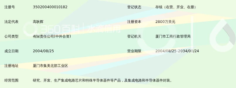 厦门集顺半导体制造有限公司_360百科