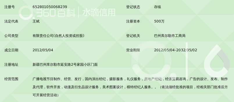 新疆丝路阳光影视文化传媒有限公司_360百科