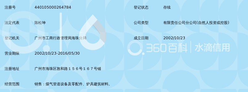 珠海新市燃气工程有限公司广州分公司_360百
