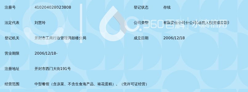 开封市一品楼饮食有限公司大梁门分店_360百