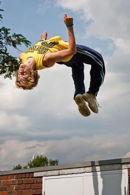 空翻动作是男 竞技体操中常用的基本术语之一.