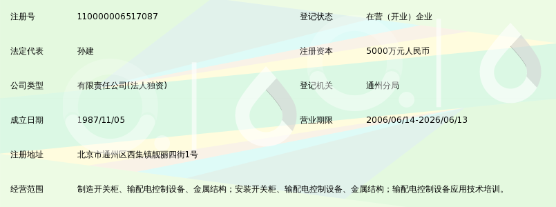 北京潞电电气设备有限公司_360百科