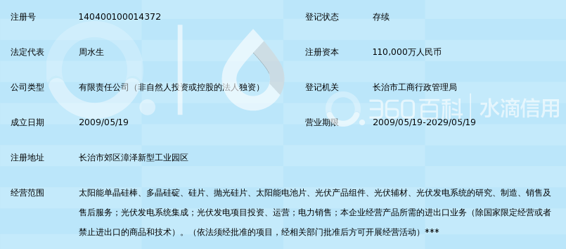 山西潞安太阳能科技有限责任公司_360百科