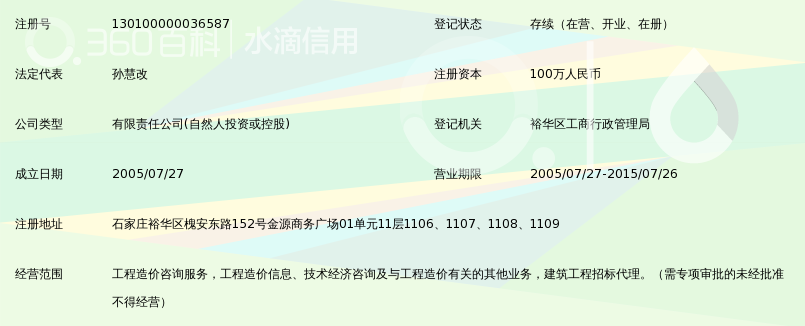 河北中企华工程造价咨询有限公司_360百科