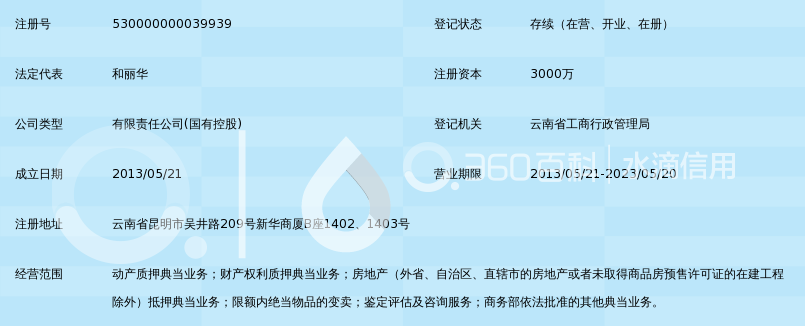 云南中鸿典当有限公司_360百科