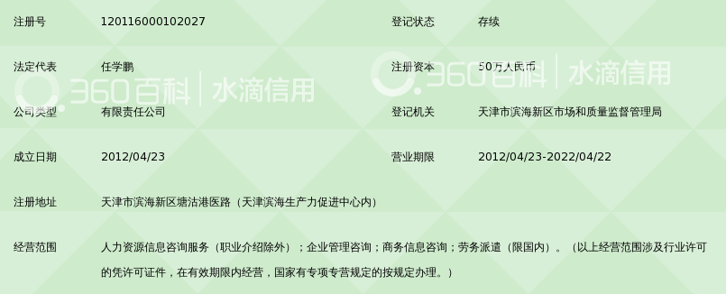 天津滨海新区塘沽裕鑫科技人才服务有限公司_