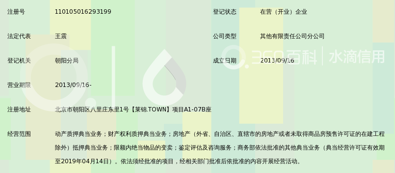 北京通银典当有限公司朝阳分公司_360百科