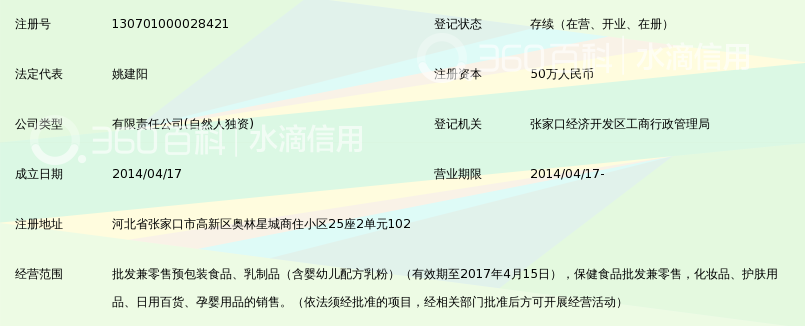 张家口晟天商贸有限公司_360百科