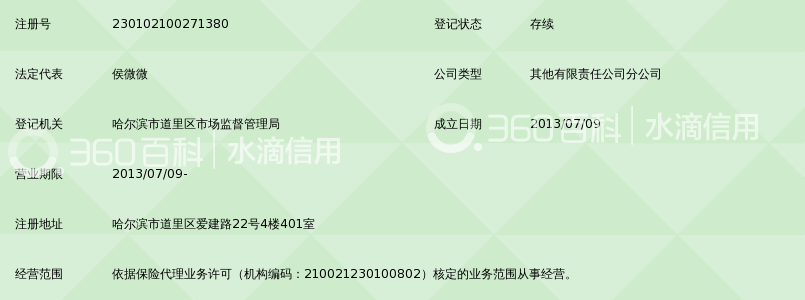 平安保险代理有限公司哈尔滨爱建路营业部_3