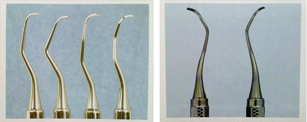 如通用型及gracey刮治器,目前也有很多mini刮治器,用于窄而深的牙周袋